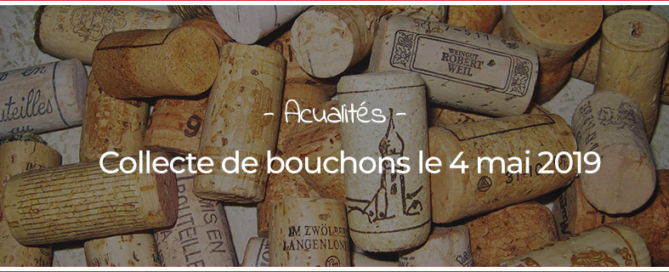 Collecte de bouchons le 4 mai 2019